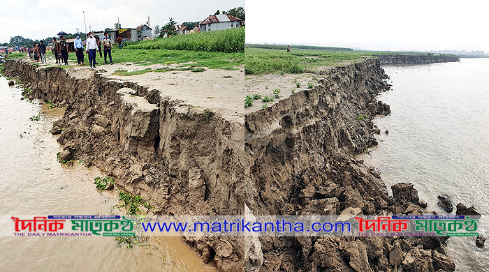 গোয়ালন্দে নদী ভাঙ্গনের আতঙ্কে পদ্মা পাড়ের দুই হাজার পরিবার